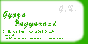 gyozo mogyorosi business card